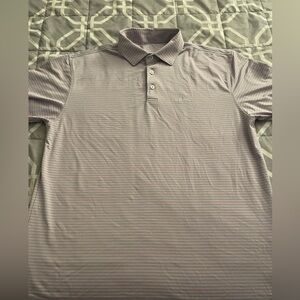 Rhoback Men’s Performance Polo The Flamingo Kid Blue Pink Large L